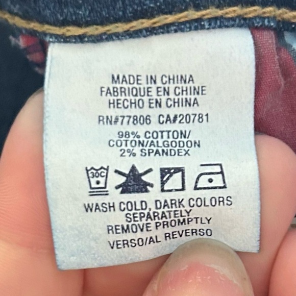 Tommy Hilfiger Bootcut Jeans Womens Size 7 Y2K 2002 Dark Wash Low Rise Vintage - Picture 9 of 10